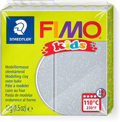 Fimo pâte à modeler 42g Argent Pailleté - Créativité pour enfants