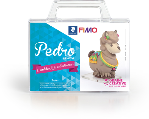 Fimo kit pâte polymère - Créez la figurine Pedro le lama - Coffret créatif