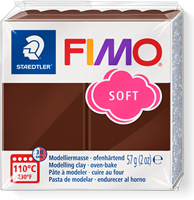 Fimo pâte à modeler Soft marron chocolat 57g cuisson au four créatif