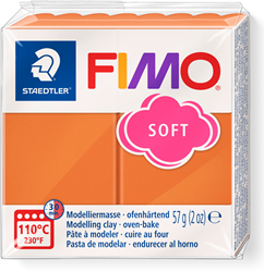 Fimo pâte à modeler Soft 57g cognac - argile polymère pour loisirs créatifs