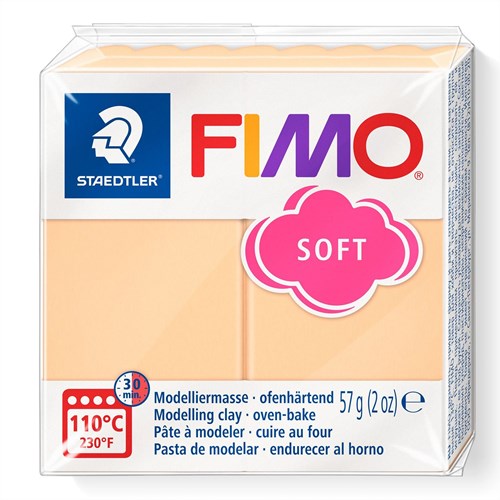 Fimo pâte à modeler soft pêche 57g cuisson au four jouet créatif