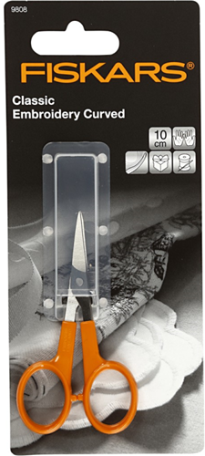 Fiskars Ciseaux de Précision Classiques Courbés 10cm pour loisirs créatifs et couture