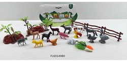 Coffret animaux de la ferme avec accessoires - 24 pièces plastique