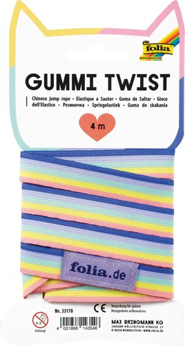 Folia élastique à sauter Gummi Twist 4m jouet d'extérieur coloré
