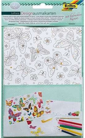 Folia cartes à colorier avec enveloppes - Danse aérienne - cartes créatives