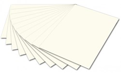 Folia papier à dessin créatif 50x70 cm 130 g 10 feuilles blanc perle