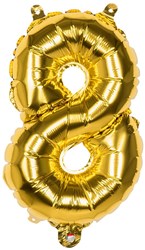 Ballon en feuille d'or 8 doré 22008
