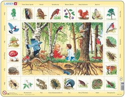 Larsen puzzle - animaux de la forêt - 48 pièces - jouet éducatif
