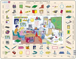Larsen puzzle - Apprendre l'anglais école thème - 70 pièces éducatif