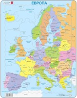 Larsen puzzle - puzzle encadré Europe en russe - 37 pièces