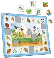 Larsen puzzle champ nature - puzzle éducatif à cadre 48 pièces