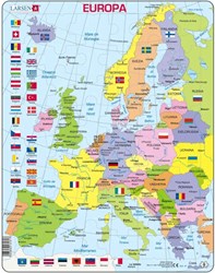 Larsen puzzle - Carte politique de l'Europe italien 48 pièces éducatif
