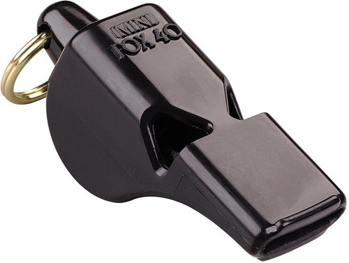 Fox 40 sifflet avec bracelet de poignet - Mini sifflet arbitre noir