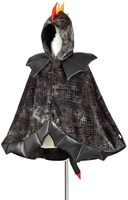 Souza for Kids cape de dragon noire déguisement 4-7 ans avec capuche