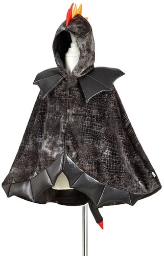 Souza for Kids cape de dragon noire déguisement 4-7 ans avec capuche