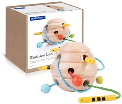Guidecraft ruche jeu éducatif à enfiler multicolore carton