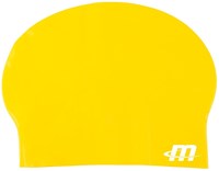 Megaform bonnet de bain en latex adulte - jaune - accessoire de natation-2