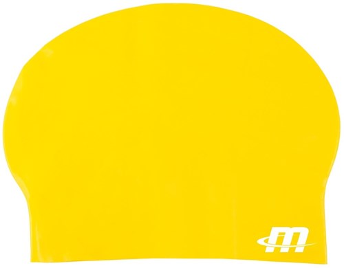 Megaform bonnet de bain en latex adulte - jaune - accessoire de natation-2