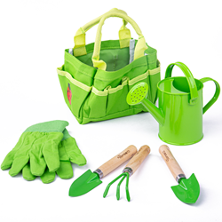 Bigjigs Sac avec outils de jardinage - 6 pièces