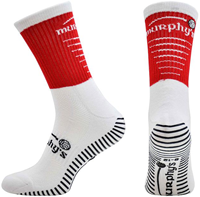 Murphy's chaussettes de sport Pro Mid grip junior rouge-blanc antidérapantes