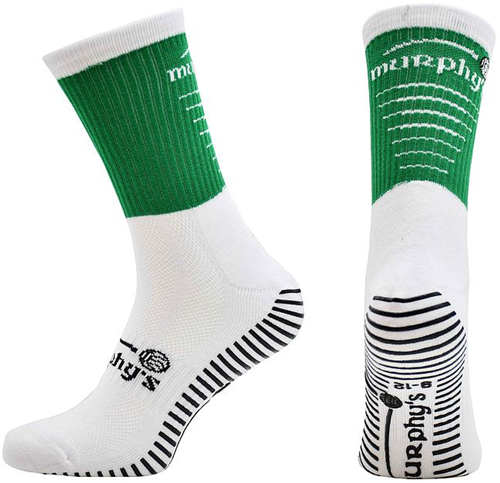 Murphy's chaussettes de sport Pro Mid Grip adulte - vert/blanc - antidérapant