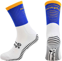 Murphy's chaussettes de sport Pro Mid Grip adulte - antidérapant royal/ambre