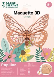 Graine Creative maquette 3D bois papillon kit créatif - jouet créatif