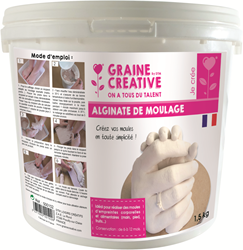 Graine Creative poudre d'alginate 1,5 kg pour empreintes corporelles et plâtre