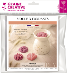Graine Creative moule cubes parfumés fleurs 4 pièces 4x4x1,5 cm