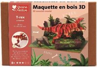 Graine Creative puzzle 3D en bois T-Rex dinosaure kit de construction jouet