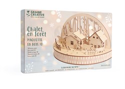Graine Creative set miniature DIY en bois maisons dans la forêt 30x15x18 cm