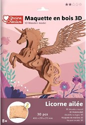 Graine Creative modèle 3D en bois licorne kit créatif jouet