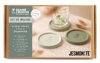 Graine Creative kit DIY Jesmonite dessous de verre motif feuilles