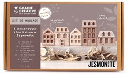 Graine Creative kit complet créatif maisons de Noël Jesmonite 32x9x18,5cm