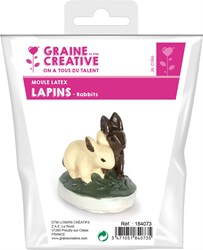Graine Creative moule en latex lapins 6 cm moule créatif
