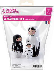 Graine Creative moule matriochka poupées set latex 3 pièces créatif