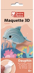 Graine Creative maquette dauphin 3D en bois kit créatif jouet