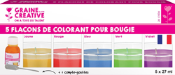 Graine Creative colorant pour bougies liquide 5x27 ml pour bougies DIY