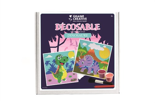 Graine Creative kit peinture sur sable dinosaure 30x30 cm jouet créatif