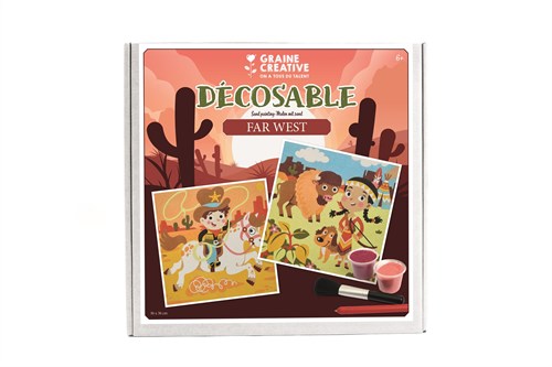 Graine Creative kit de peinture sur sable Far West 30x30 cm jouet créatif