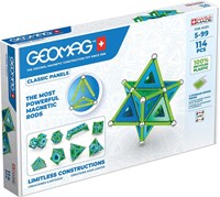 Geomag coffret de construction Classic Panels Green Line 114 pièces jouet magnétique