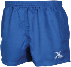 Gilbert short de rugby Saracen II bleu - short junior 7-8 ans rugby