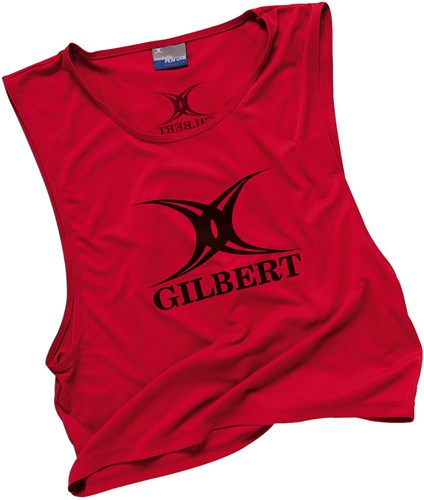 Gilbert Chasuble Rugby Polyester Rouge - Enfants - Entraînement Sportif