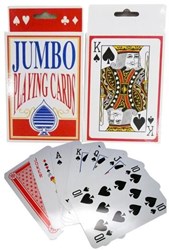ARO houseware cartes à jouer jumbo plastifiées 9x14cm jeu de cartes
