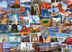 Puzzle Eurographics Globetrotter USA - 1000 pièces