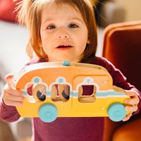 Melissa & Doug bus en bois jouet pour tout-petits - jouet de développement FSC-2