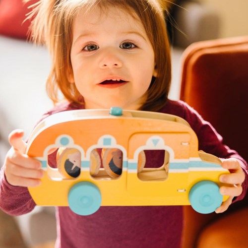 Melissa & Doug bus en bois jouet pour tout-petits - jouet de développement FSC-2