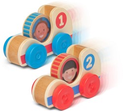Melissa & Doug voitures de course en bois - jouet pour tout-petits - jouet d'éveil