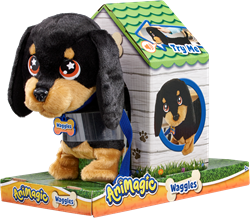 Goliath chien en peluche interactif Waggles - jouet chiot qui marche