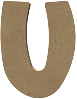 Gomille lettre MDF matériel créatif U 15 cm décoration loisir